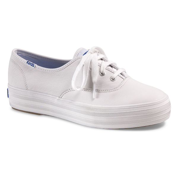 keds triple leather white
