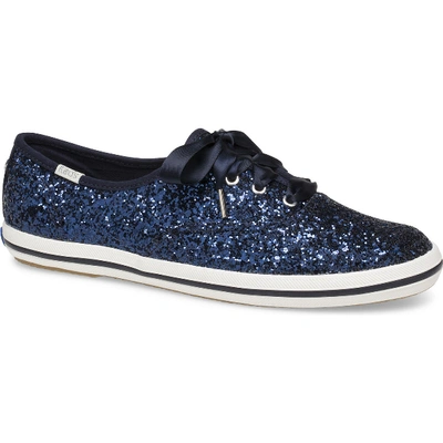 Shop Keds X Kate Spade New York Champion Glitter In Navy