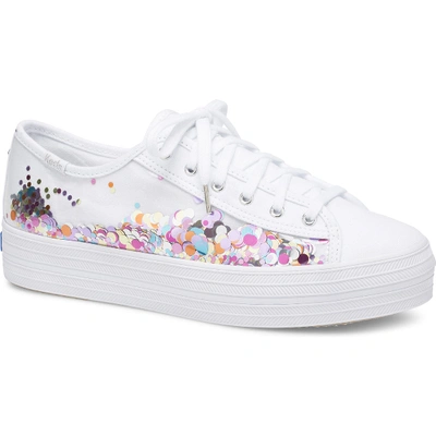 Shop Keds X Kate Spade New York Triple Kick Confetti In White Multi