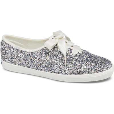 Shop Keds X Kate Spade New York Champion Glitter. In Crystal Silver Multi