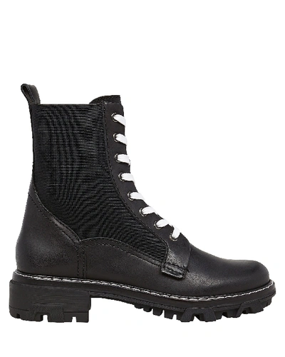 Shop Rag & Bone Shiloh Leather Combat Boots In Black