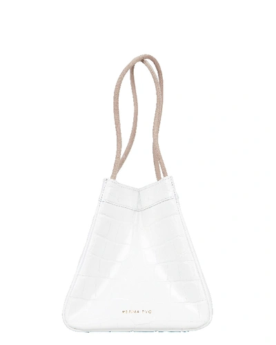 Shop Rejina Pyo Rita Croc-embossed Leather Bag In White