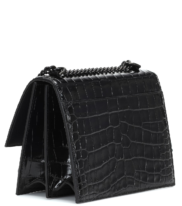 balenciaga sharp s leather shoulder bag