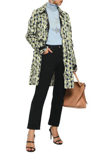 Shop Marni Printed Twill Hooded Jacket In Pastel Yellow