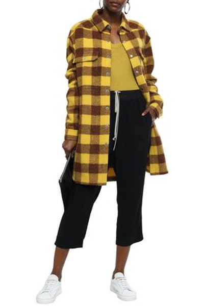 Shop Rick Owens Woman Alpaca And Wool-blend Felt Jacket Saffron