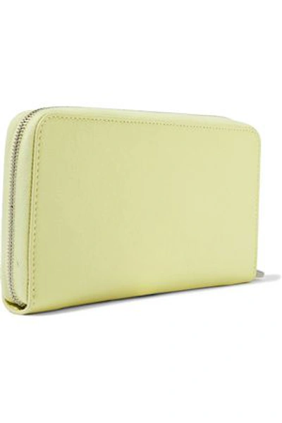 Shop Rick Owens Woman Leather Continental Wallet Light Green