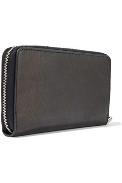 Shop Rick Owens Woman Leather Continental Wallet Black