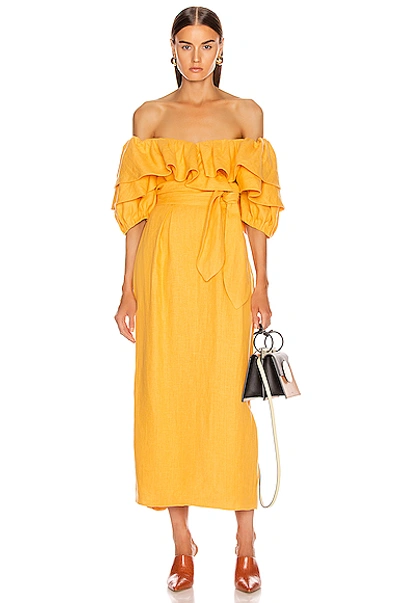 Shop Mara Hoffman Arabella Dress In Yellow