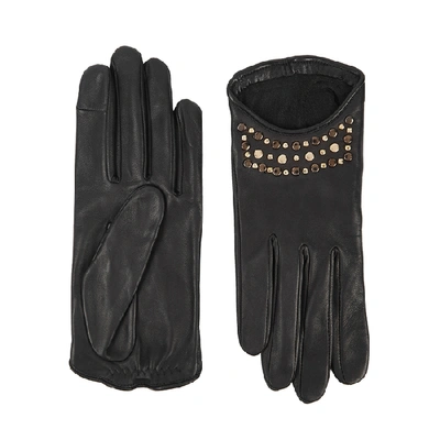 Shop Agnelle Keren Studded Leather Gloves