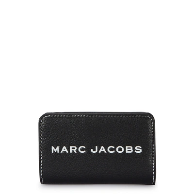 Shop Marc Jacobs Black Grained Leather Wallet In Black And White