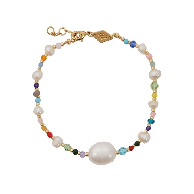 Shop Anni Lu Rock & Sea 18kt Gold-plated Bracelet In Multicoloured