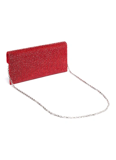 Shop Judith Leiber Crystal Pavé Envelope Clutch In Red