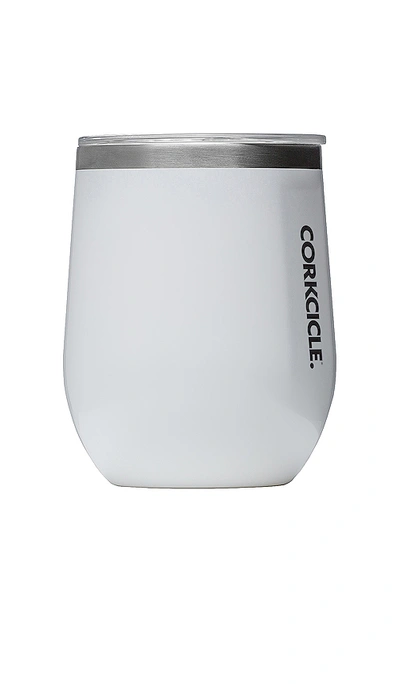 Shop Corkcicle Stemless Cup In Gloss White