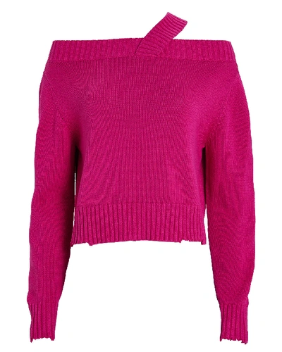 Shop Rta Beckett Knit Cotton Sweater In Pink