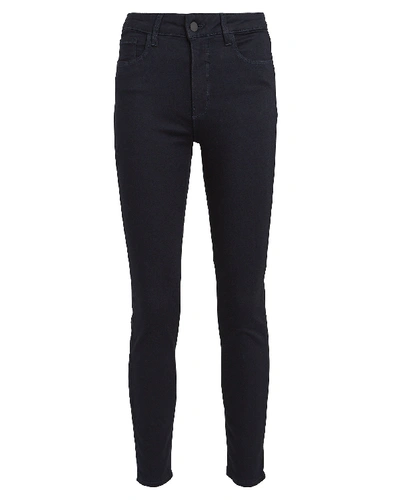 Shop L Agence Margot High-rise Skinny Jeans In Dark Indigo Denim
