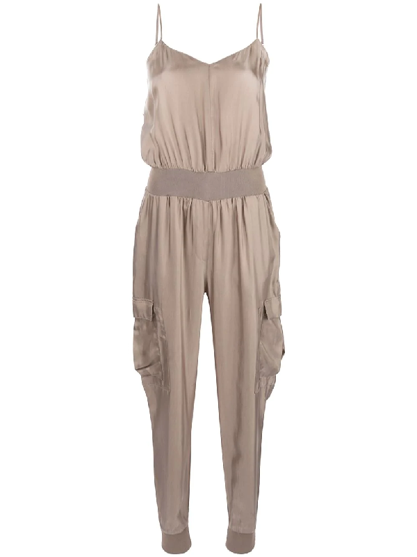 Cinq À Sept Amia Twill Jumpsuit In Brown | ModeSens