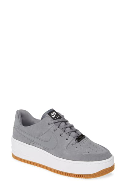 air force 1 sage low platform sneaker grey