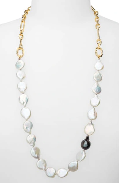 Shop Lizzie Fortunato Baroque Pearl Necklace In Gold/ Pearl