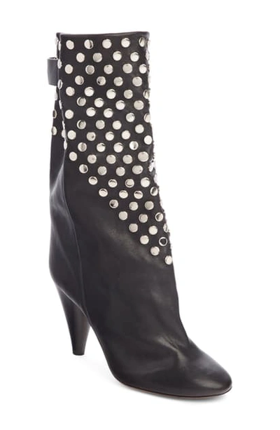 Shop Isabel Marant Lakfee Studded Slouch Boot In Black