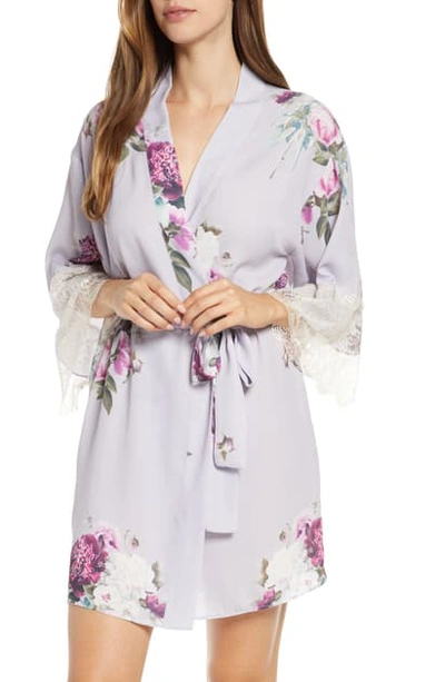 Shop Flora Nikrooz Delphine Short Robe In Lilac