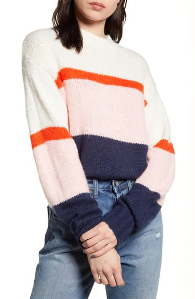 Shop Rebecca Minkoff Liliana Stripe Sweater In Navy Blue