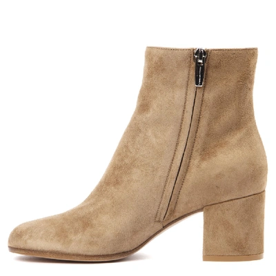 Shop Gianvito Rossi Camel Suede Ankle Boots In Neutrals