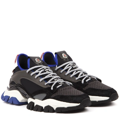 Shop Moncler Trevor Multicolored Sneakers In Black