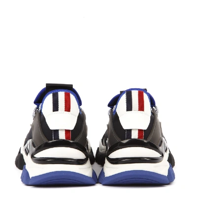 Shop Moncler Trevor Multicolored Sneakers In Black