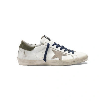 Shop Golden Goose Superstar Leather Sneakers In White