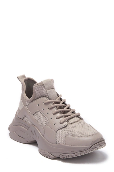 Shop Steve Madden Arelle Exaggerated Sole Sneaker In Grey Mult
