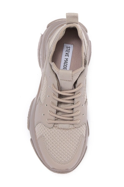 Shop Steve Madden Arelle Exaggerated Sole Sneaker In Grey Mult