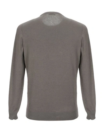 Shop Drumohr Man Sweater Lead Size 38 Linen, Polyester In Grey
