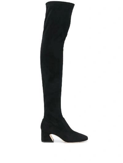 Shop Alberta Ferretti Over-the-knee Boots In Nero