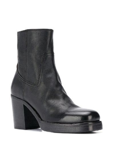 Shop Officine Creative Chunky Heel Ankle Boots In 001 Ignis Nero