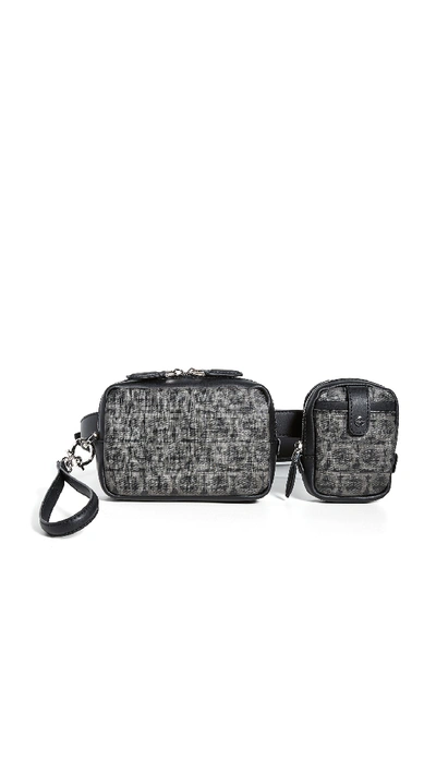 Shop Ferragamo Travel Belt Bag In Black/grey
