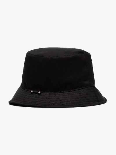 Shop Neil Barrett Black Pierced Bucket Hat