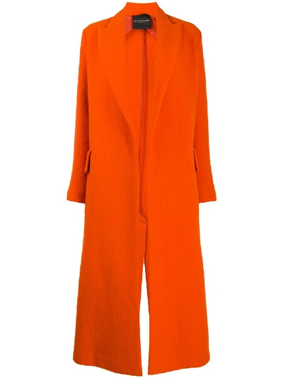 Shop Erika Cavallini Oversized Single-breasted Coat In C42 Tiger Orange