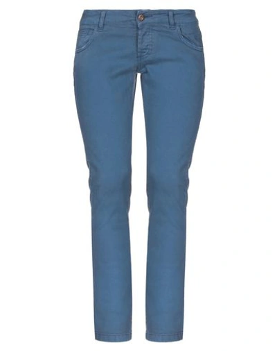 Shop Macchia J Casual Pants In Slate Blue