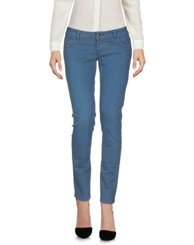 Shop Macchia J Casual Pants In Slate Blue