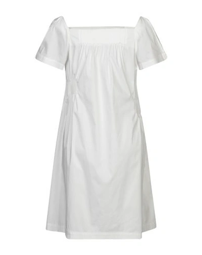 Shop Malloni Knee-length Dresses In White
