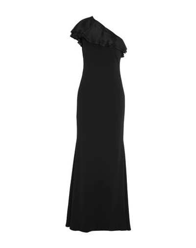 Shop Badgley Mischka Long Dress In Black