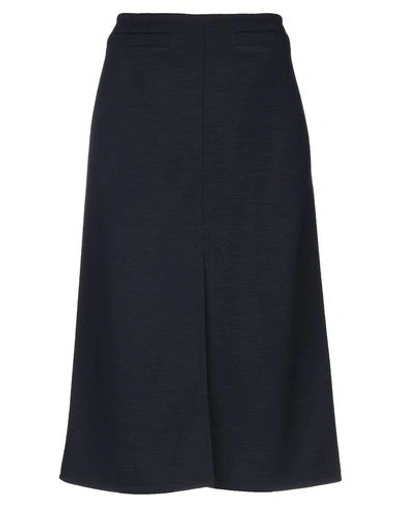Shop Courrèges Midi Skirts In Dark Blue