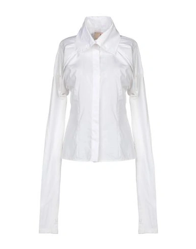 Shop Antonio Marras Solid Color Shirts & Blouses In White