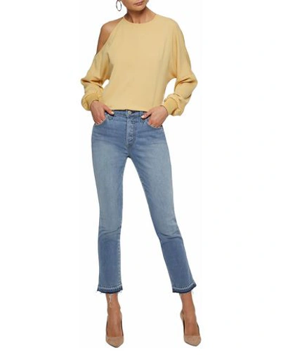 Shop Amo Denim Pants In Blue