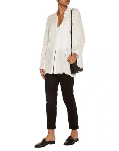 Shop Elizabeth And James Silk Shirts & Blouses In Ivory