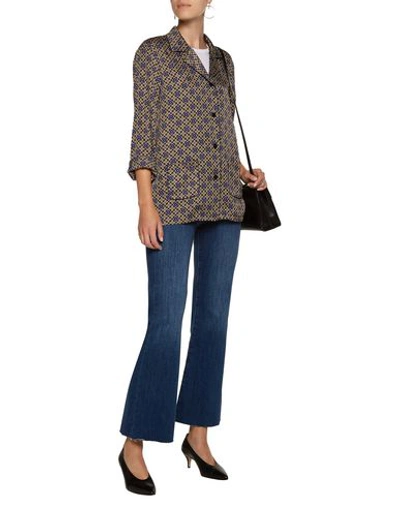 Shop Sandro Floral Shirts & Blouses In Cocoa