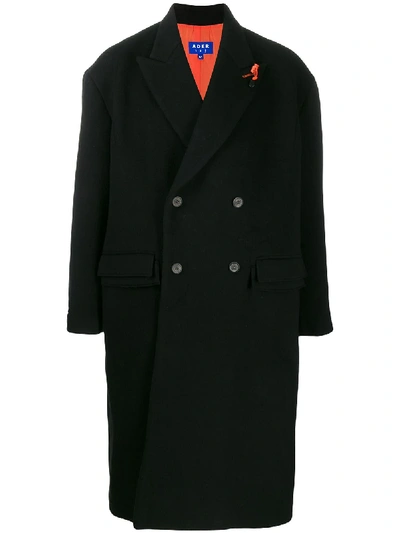 Shop Ader Error Sherlock Oversized Coat In Black