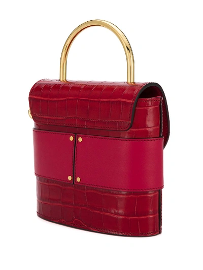 Shop Chloé Abylock Leather Shoulder Bag In Red