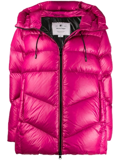 Shop Woolrich Down Hooded Puffer Jacket