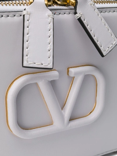 Shop Valentino Vsling Small Leather Crossbody Bag In White